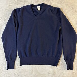 Lord Jeff Tall Fellow Wool‎ Sweater Men Large Navy Wool Nylon Pullover Sweater